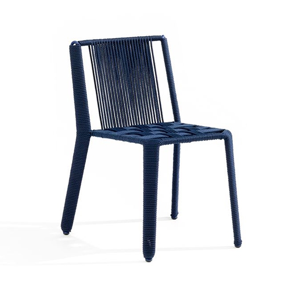 01 - STACKY WOVEN ROPE Outdoor Chair blu - 1  -  2024